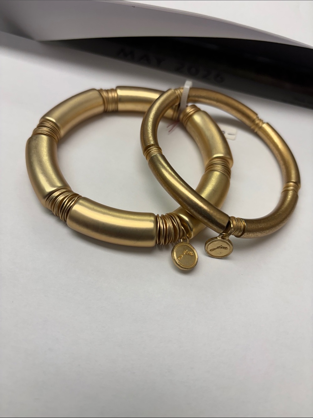 Jane Marie Gold Tube Wrap Accent Bangle Bracelet - Women's Jewelry - Picture 7 of 8